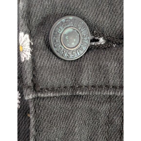 LEVI STRAUSS women's High rise Daisy print shorts black Med/Lg (30) Cottagecore - Picture 2 of 9